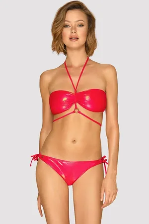 Obsessive Červené nevyztužené bikiny Coralya