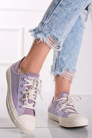 Converse Fialové nízke tenisky Chuck Taylor All Star Crush Heel