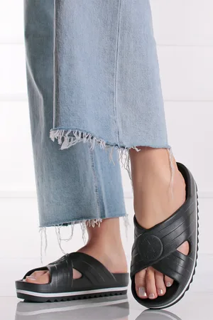 Converse Černé gumové pantofle na platformě Chuck Taylor All Star Sandal Lite CX Black