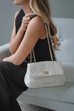 Marco Tozzi Smetanová prošívaná crossbody kabelka 2-61108