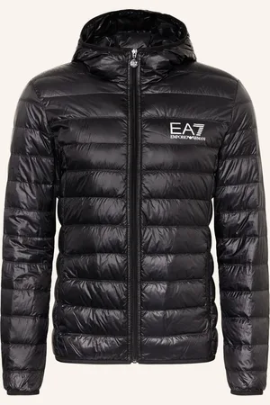 EA7 Lehká Péřová Bunda černá
