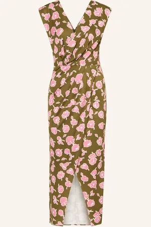 Diane von Furstenberg Hedvábné Šaty Hallie V Zavinovacím Vzhledu růžová bílá
