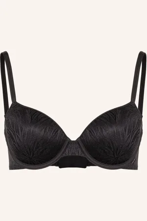 Calvin Klein Vyztužená Podprsenka Sheer Marquisette černá