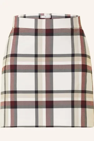 Tommy Hilfiger Sukně krémová béžová tmavě červená