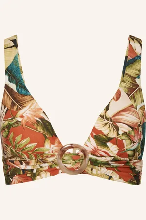 Maryan Mehlhorn Bralette Horní Díl Bikin Hypnotic tmavě oranžová světle hnědá