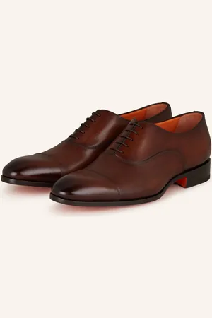 santoni Šněrovací Boty Racer tmavě hnědá