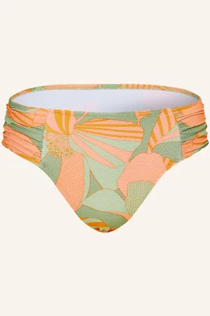 Watercult Basic Bikinové Kalhotky Retro Tributes S Třpytivou Přízí světle zelená tmavě oranžová
