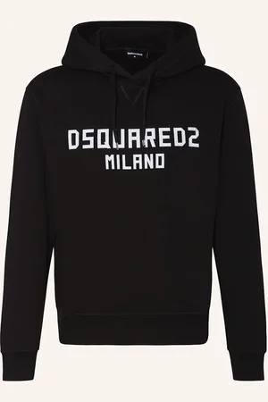 Dsquared2 Mikina S Kapucí Cool Fit černá bílá