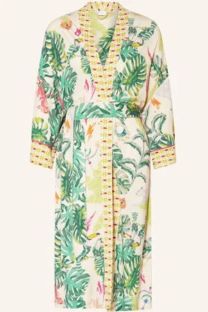 Mey Dámské Kimono Série Mystic Jungle krémová zelená růžová
