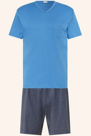 Mey Pyžamo Se Šortkami Série Micro Blue modrá