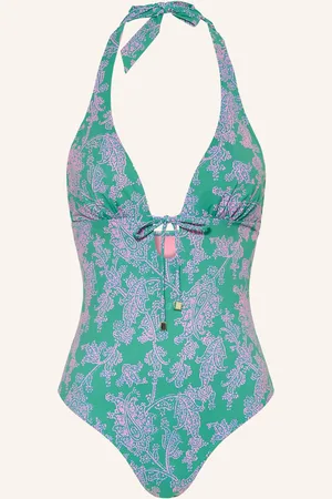 Heidi Klein Neckholder Plavky Santa Rosa zelená růžová