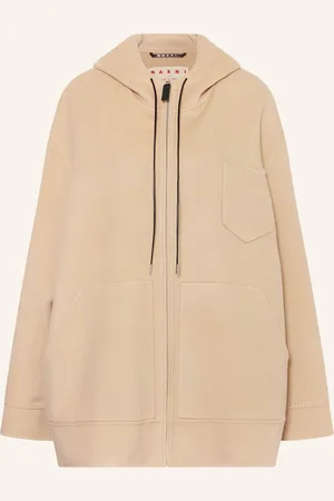 Marni Oversized Vlněný Kabát velbloudí