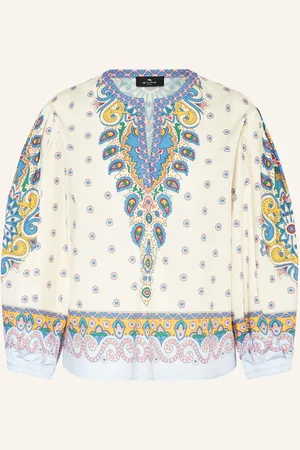 Etro Halenka režná modrá růžová