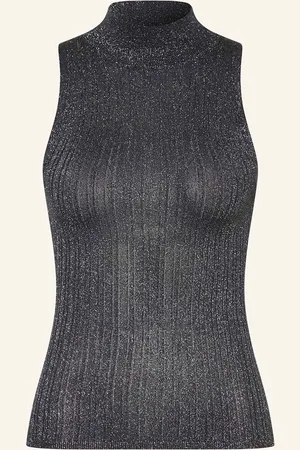 Ivy & Oak Top Finja Z Třpytivé Příze tmavě šedá