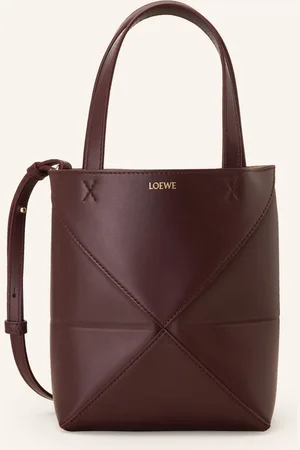 Loewe Kabelka Puzzle Tote Mini tmavě červená