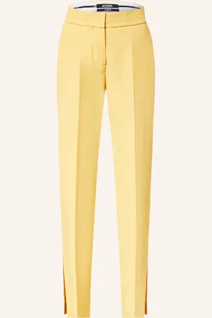 Jacquemus Kalhoty Le Pantalon Tibau Se Lnem žlutá