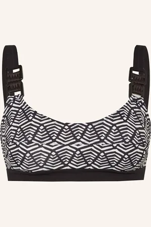 Lidea Bralette Horní Díl Bikin Dashed Pulse černá bílá