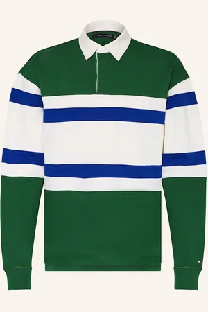 Tommy Hilfiger Rugbyové Tričko tmavě zelená bílá tmavě modrá