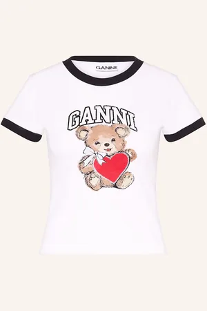 Ganni Tričko bílá černá