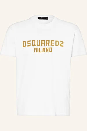 Dsquared2 Tričko Cool Fit bílá tmavě žlutá
