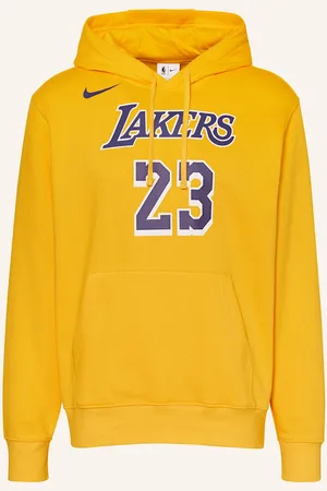 Nike Mikina S Kapucí Los Angeles Lakers Club žlutá