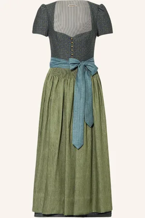 Gottseidank Dirndl Evi modrá světle zelená tmavě modrá