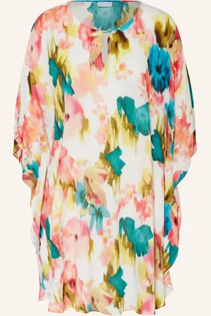 Charmline Kaftan True Bloom petrolejová růžová krémová