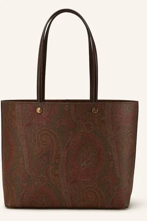 Etro Shopper Essential Medium S Pouzdrem tmavě červená tmavě hnědá