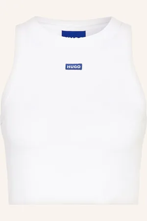 Hugo Blue Cropped Top Baby Tank bílá
