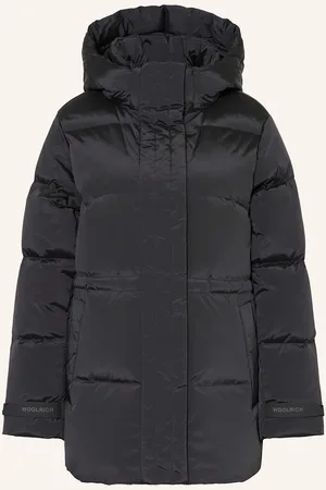 Woolrich Péřová Bunda Alsea S Odnímatelnou Kapucí černá