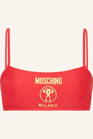Moschino Horní Díl Bustier Bikin červená žlutá
