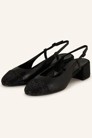 Tory Burch Slingpumps S Otevřenou Patou A Ozdobnými Kamínky černá