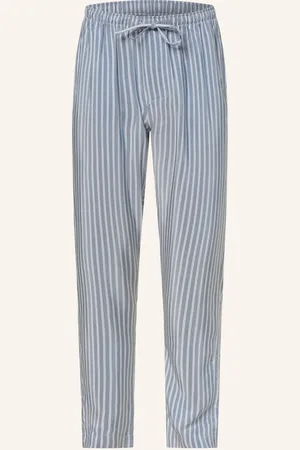 Zimmerli Pyžamové Kalhoty Pinstripes šedá bílá