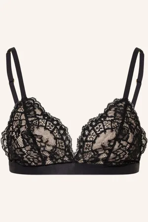 Wolford Trojúhelníková Podprsenka Belle Fleur černá