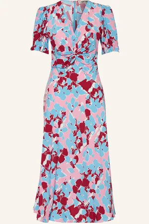 Diane von Furstenberg Šaty Anaba fuchsiová růžová tmavě modrá