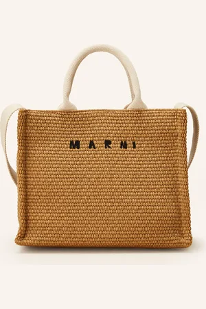 Marni Shopper Basket Small světle hnědá