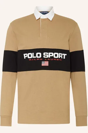 Ralph Lauren Rugbyové Tričko černá bílá světle hnědá