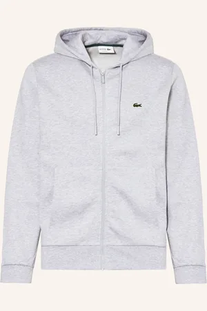 Lacoste Mikinová Bunda světle šedá