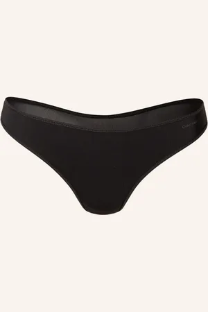 Calvin Klein Kalhotky String Sheer Marquisette černá