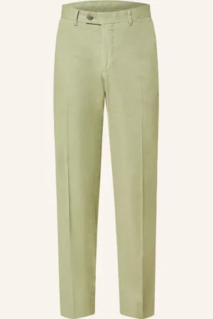 J Lindeberg Chino Kalhoty Regular Fit Se Lnem olivová