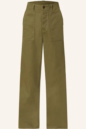 Nudie Jeans Kalhoty Tuff Tony Fatigue Regular Fit olivová