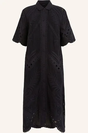 AllSaints Košilové Šaty Meria Z Krajky černá