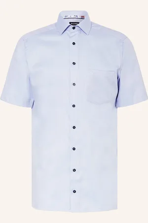 Olymp Košile Luxor Modern Fit, S Krátkým Rukávem tmavě modrá