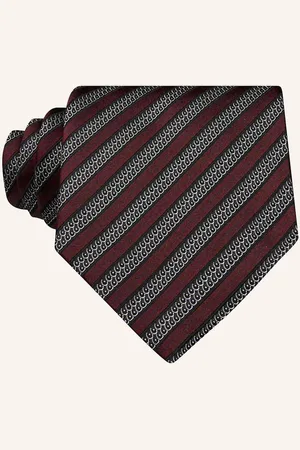 Ermenegildo Zegna Kravata tmavě červená černá bílá