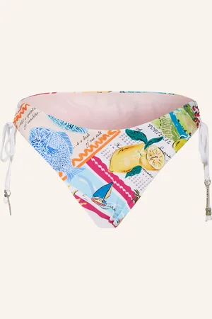 Seafolly Trojúhelníkové Bikinové Kalhotky Wish You Were Here modrá žlutá oranžová