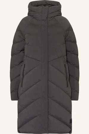 Jack Wolfskin Péřový Kabát Marienplatz tmavě šedá