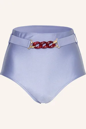 ZIMMERMANN High Waist Bikinové Kalhotky Cira Chain Belt světle fialová