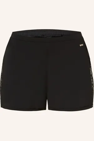 HUGO BOSS Pyžamové Šortky Bianca Ze Saténu černá