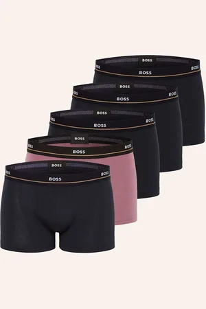 HUGO BOSS Boxerky Essential, 5 Kusů V Balení černá šedá fuchsiová