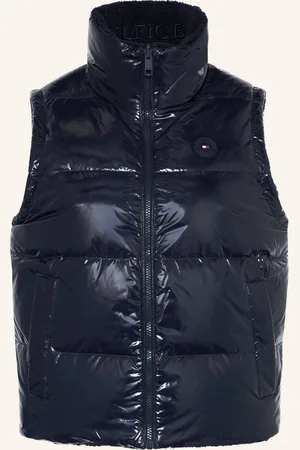 Tommy Hilfiger Oboustranná Péřová Vesta S Plyšovým Materiálem tmavě modrá